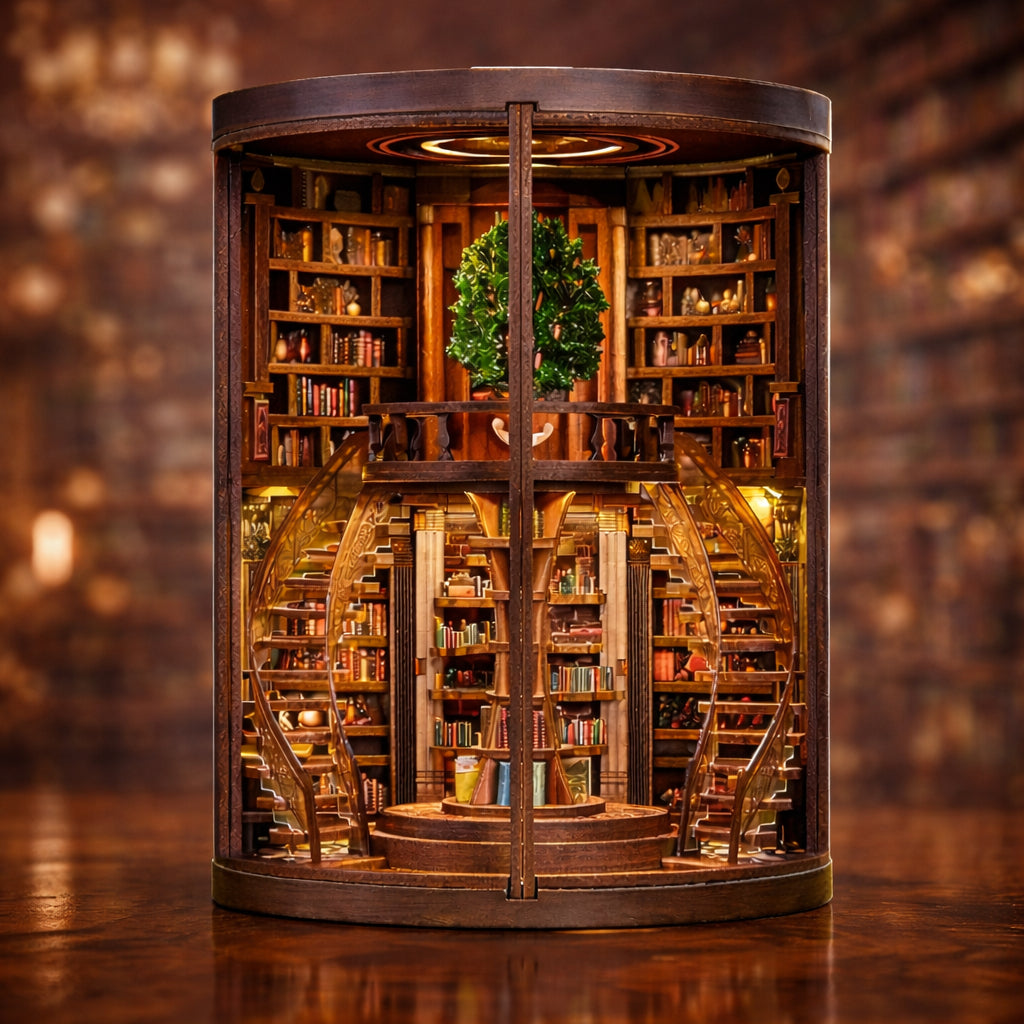 Book Nook DIY Kit – Wisdom Book Repository 3D Miniature