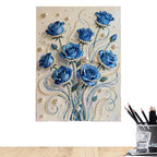 Blue Rose Pearl Diamond Painting Kit
