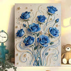 Blue Rose Pearl Diamond Painting Kit