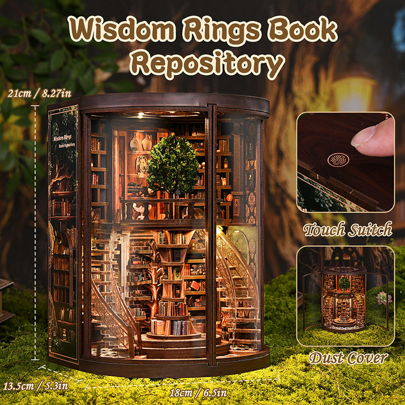 Book Nook DIY Kit – Wisdom Book Repository 3D Miniature