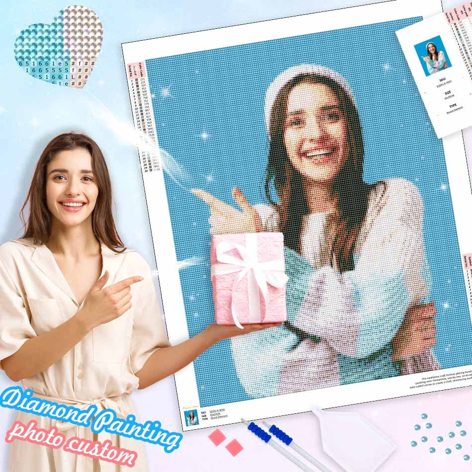 Custom Diamond Painting Kit – Personal Photo or Design