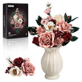 Pink Roses Bouquet Building Block Set