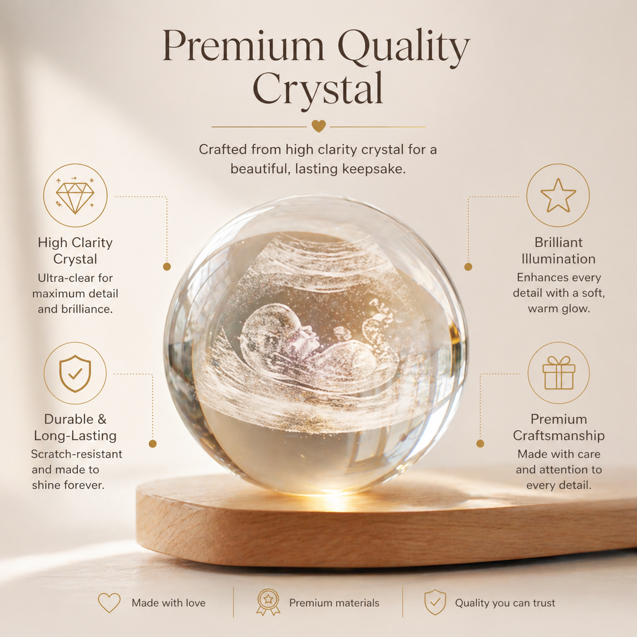 Personalized 3D Ultrasound Lamp – USB LED Night Light