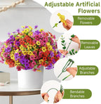 UV Resistant Faux Daisy Flowers – Outdoor Spring Porch & Garden Decor