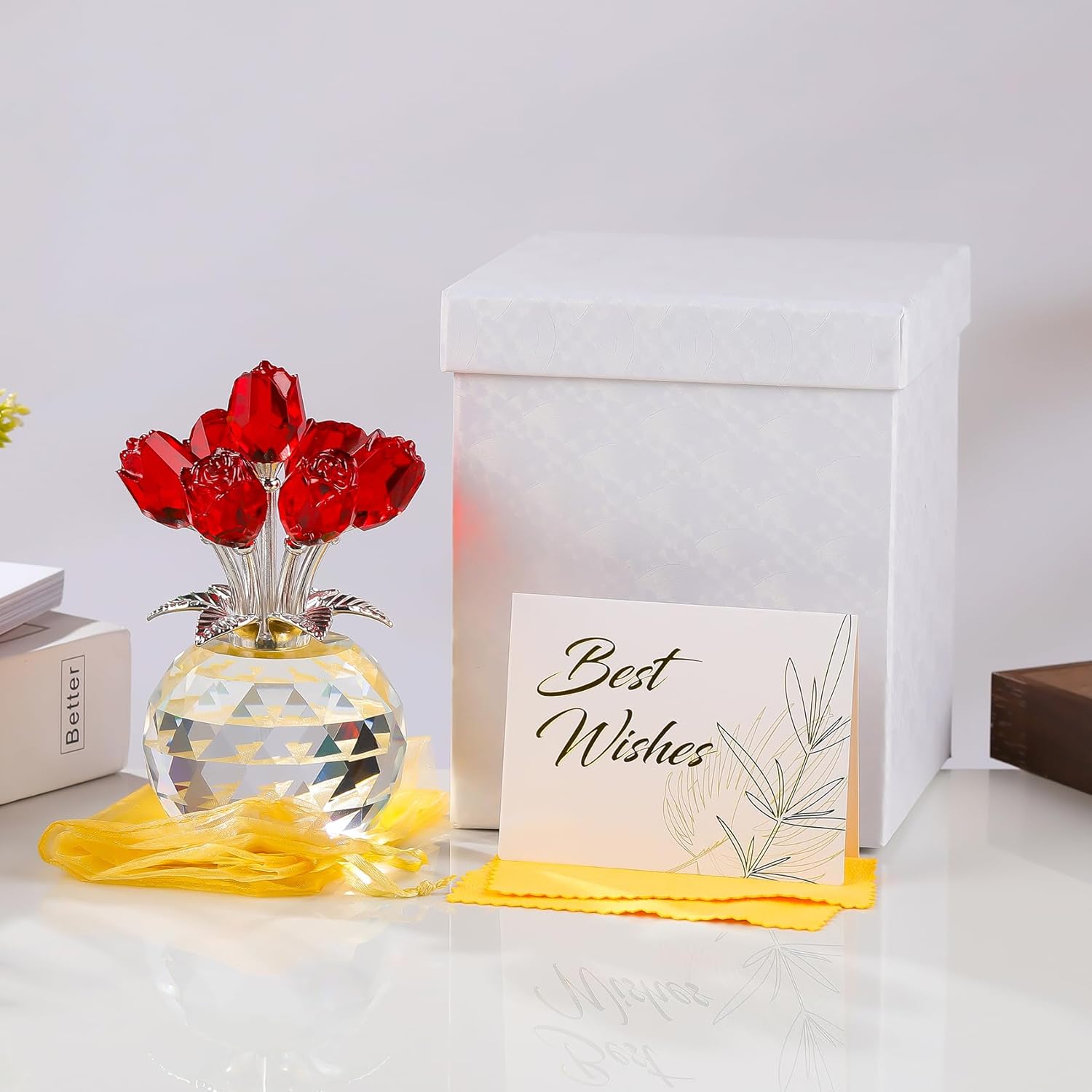 Crystal Rose Bouquet – Elegant Forever Flower Gift