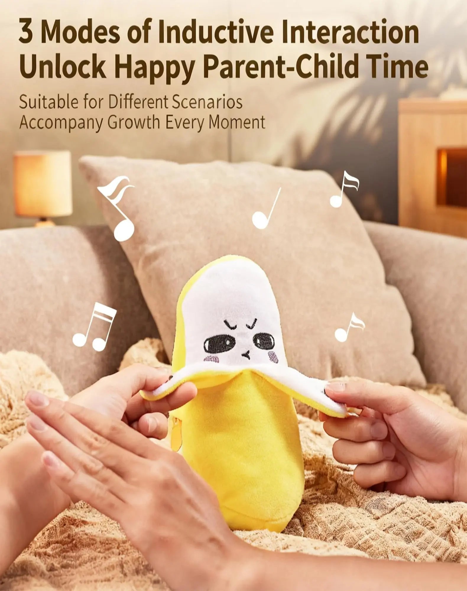 Interactive Music Plush Toy Set-Funny Interactive Fruit Plush Gifts