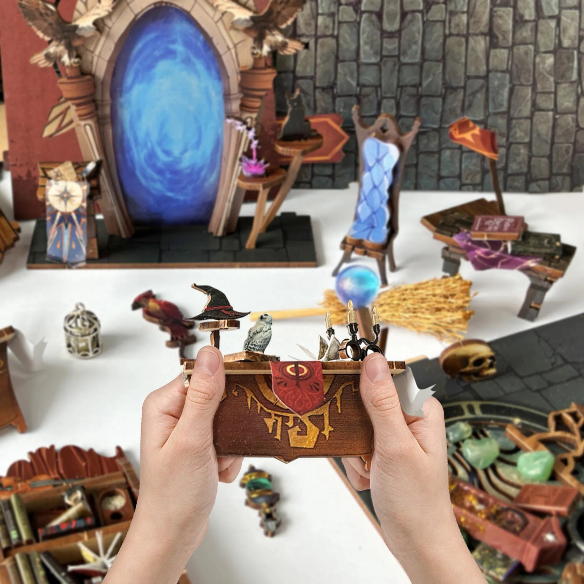 The Hidden Hall Of Magic DIY Book Nook Kit With Remote Wand