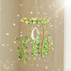 Crystal Suncatcher for Window – Boho Plant & Rainbow Decor
