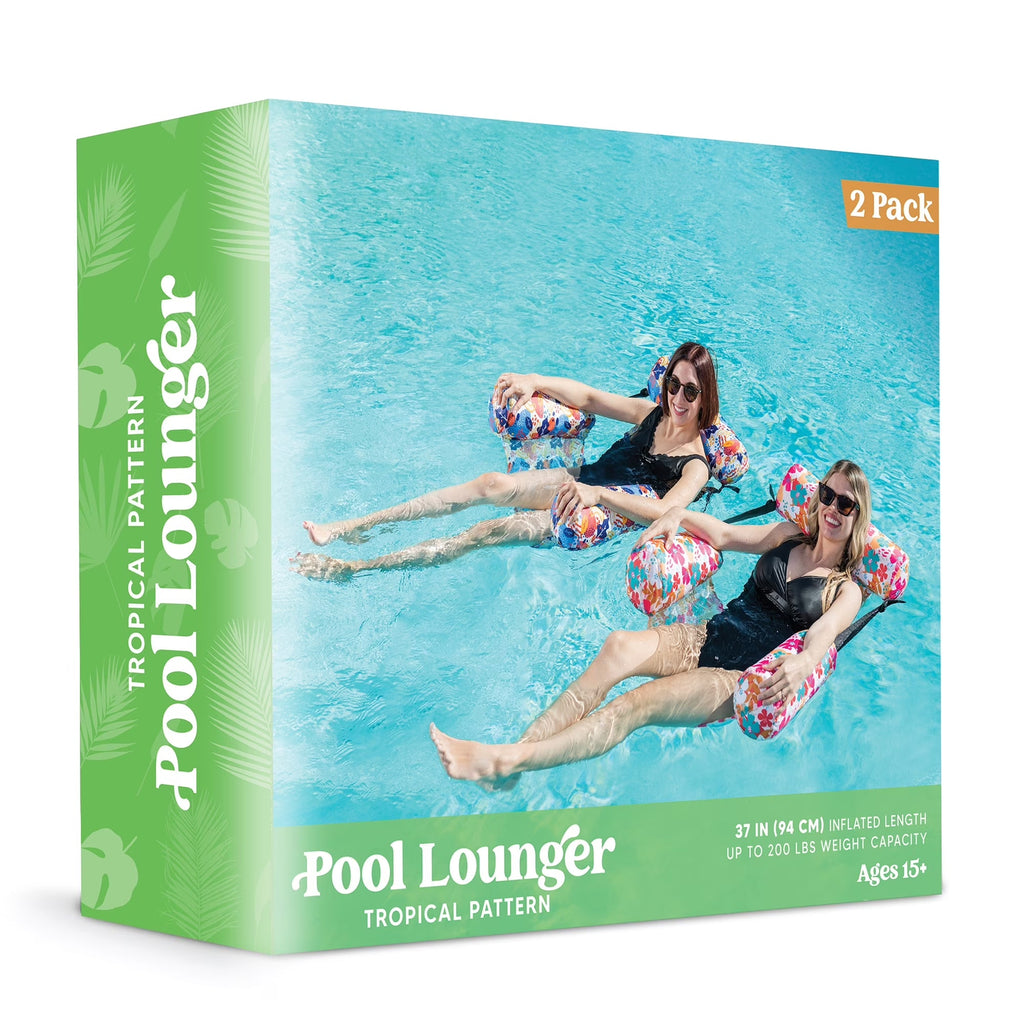 2pcs Inflatable Pool Float for Adults – Pool Lounge Chairs