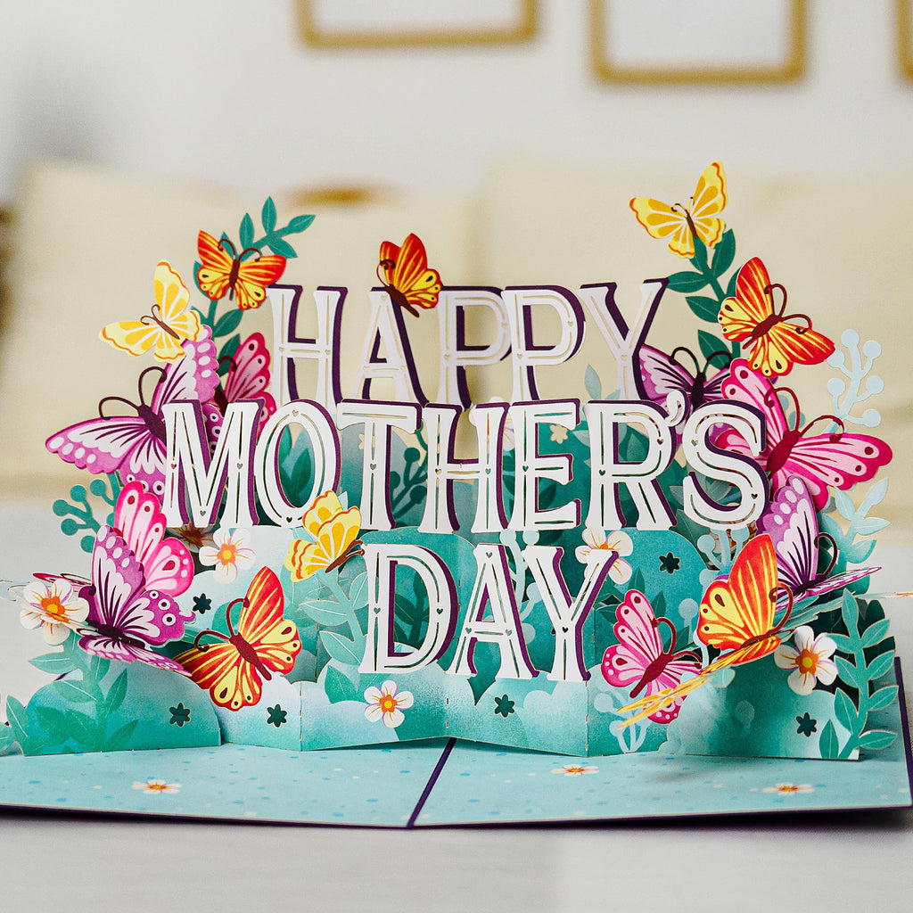 Happy Mother’s Day 3D Pop-Up Card – Surprise Gift Card with Note Tag