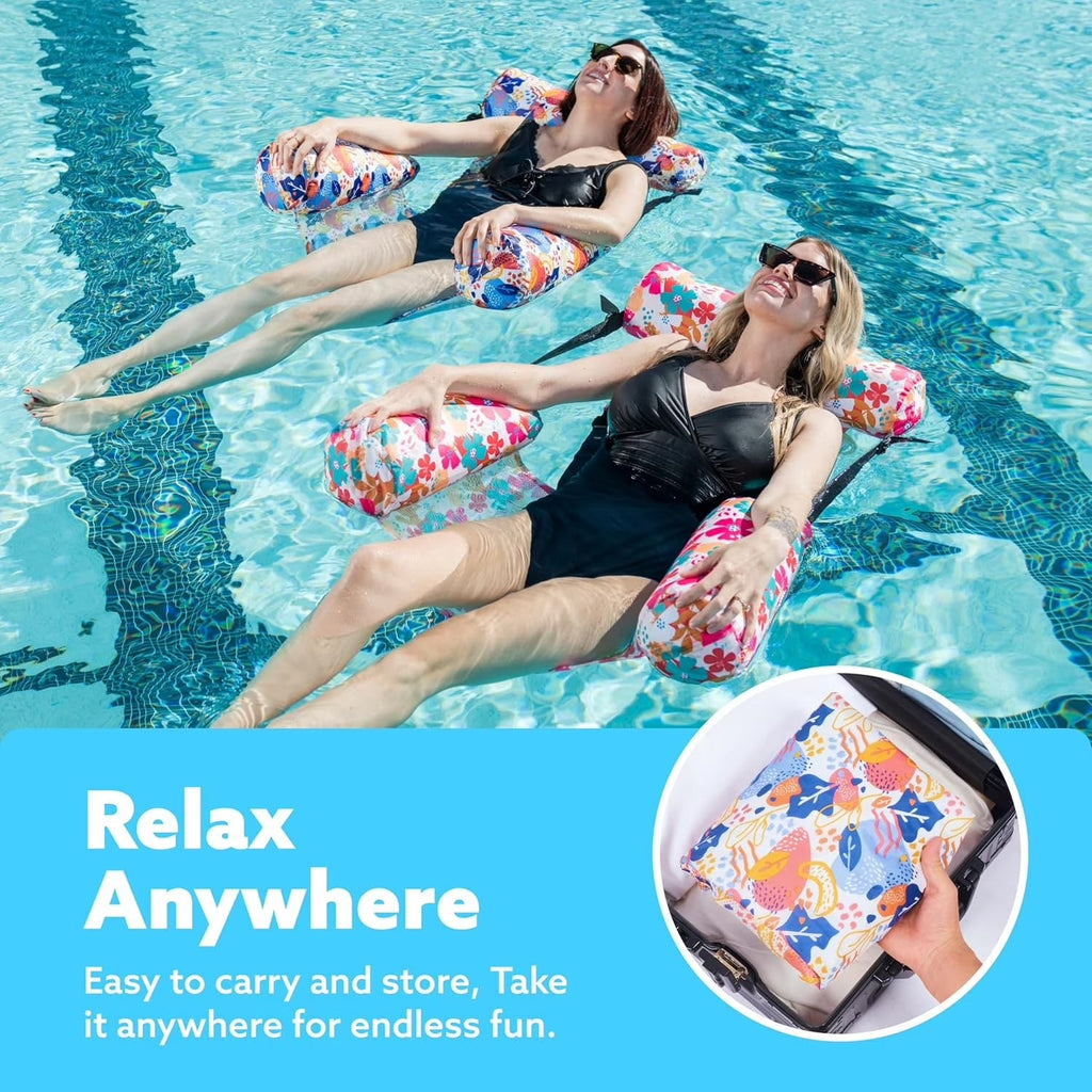 2pcs Inflatable Pool Float for Adults – Pool Lounge Chairs