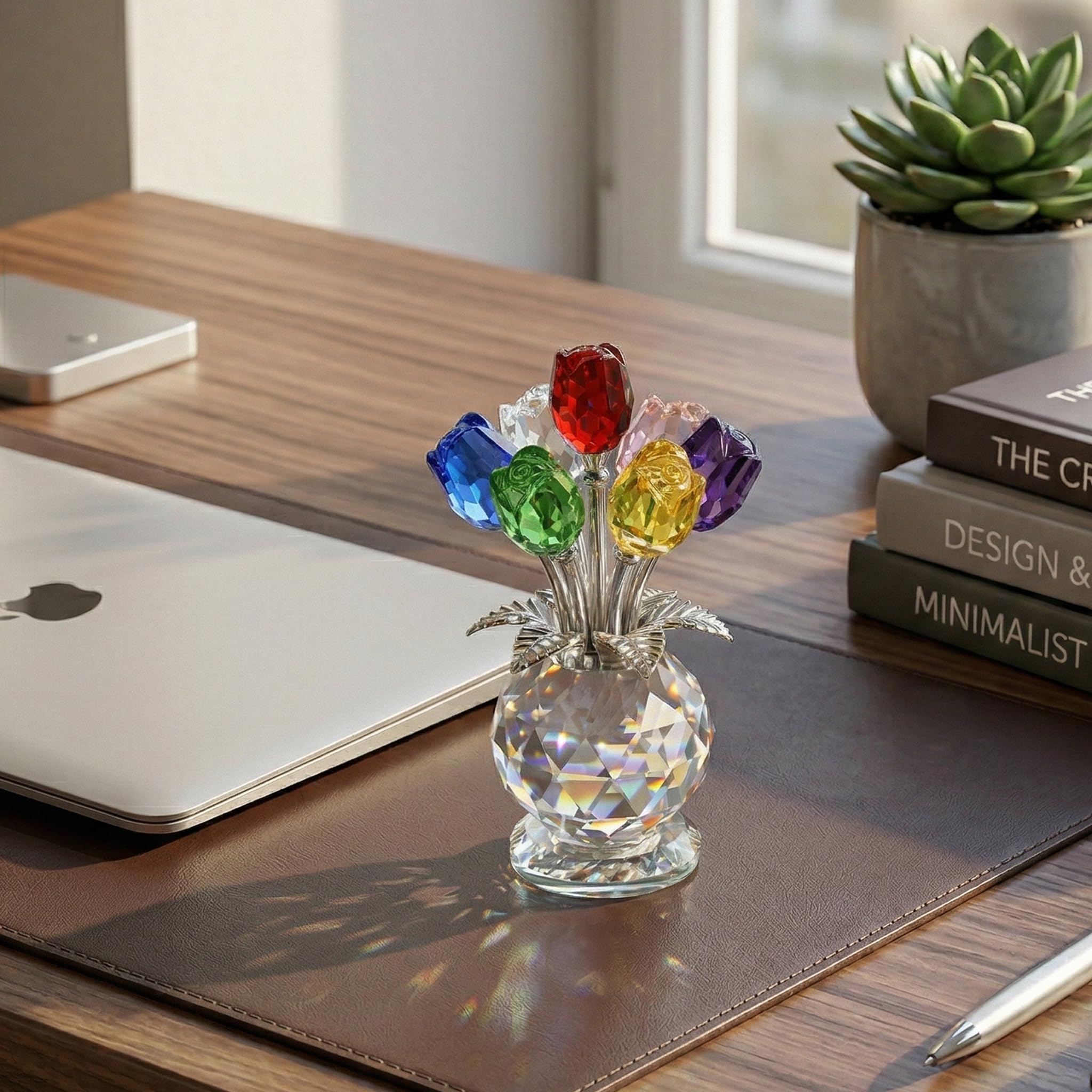 Crystal Rose Bouquet – Elegant Forever Flower Gift