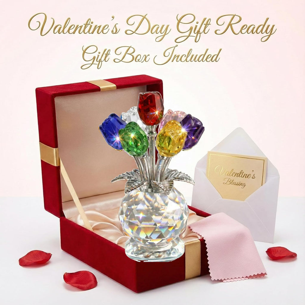 Crystal Rose Bouquet – Elegant Forever Flower Gift